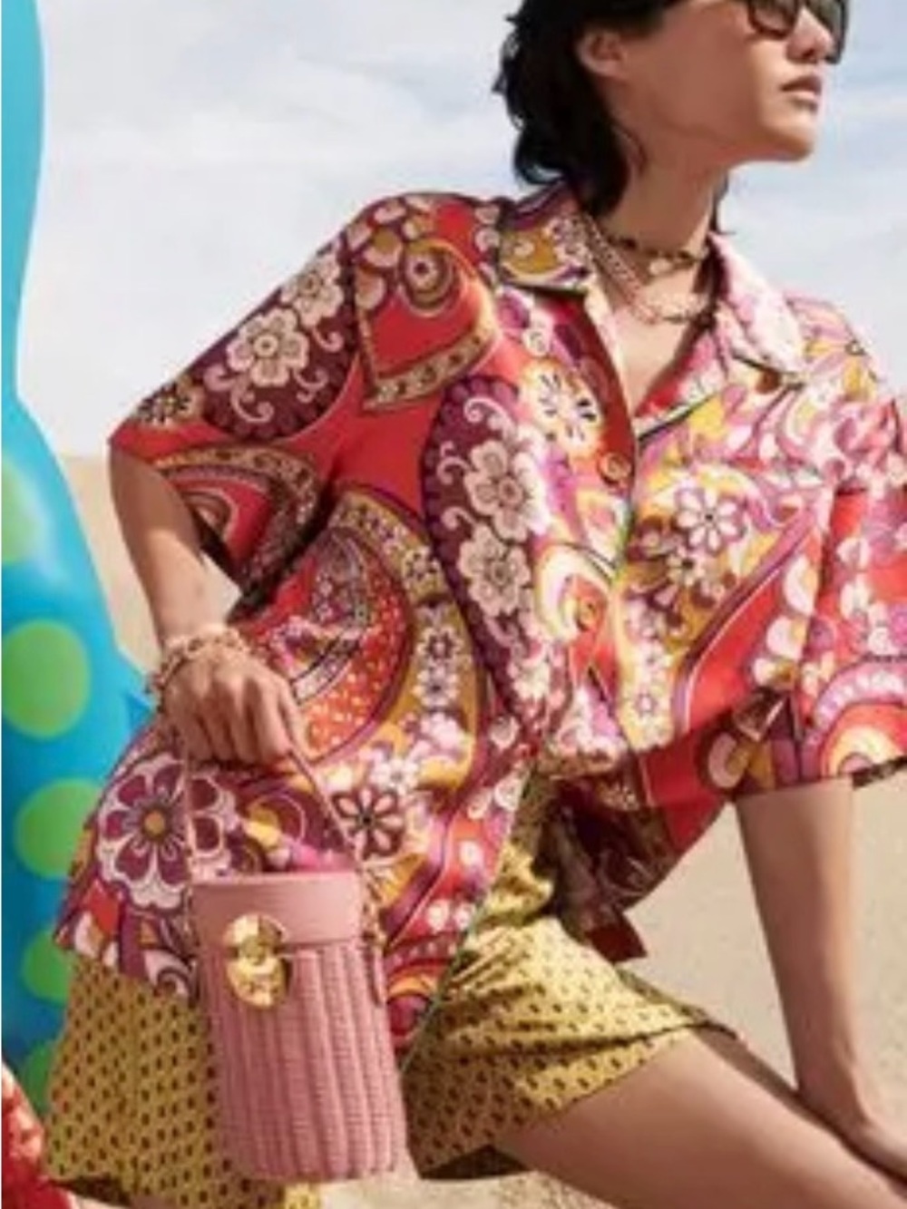 Etro Silk Women’s Pink Paisley Button-Up Shirt